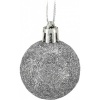 Afbeelding van Set van 50 onbreekbare kerstballen - plastic - zilver - ∅ 3, 4 & 6 cm
