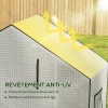Afbeelding van Outsunny Vervangingszeil voor broeikas, 140 x 73 x 190 cm, met raam en deur, UV-bescherming, wit