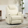 Afbeelding van HOMCOM Massagesofa Kunstleer, Metaal - 89L x 99B x 106H cm - Crèmewit