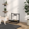 Afbeelding van PawHut Huisdieren Voederbak Staal 40,5L x 22B x 39H cm Zwart