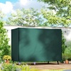 Afbeelding van Outsunny 3-zits 600D Oxford Tuinswing Stoelhoes - Waterdicht, UV-bescherming, Zwart 205x124x164cm