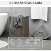 Afbeelding van HOMCOM Waskorf van bamboe 38L - 38B x 57H cm - Grijs