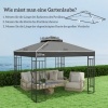 Afbeelding van Outsunny - Vervangend Dak voor Paviljoen - Polyester - Donkergrijs