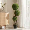 Afbeelding van HOMCOM Kunstplant van kunststof en cement, 19,5x19,5x115 cm, groen