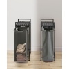 Afbeelding van VASAGLE Wasmand met Plank, Uitschuifbaar en Afneembaar, Metalen Frame, 47 L