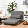 Afbeelding van HOMCOM eenpersoons slaapbank - 95x190x27,5 cm - grijs