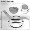 Afbeelding van tillvex® Opvouwbare Relaxligstoel voor Tuin | Weerbestendig | 180 kg Belastbaar met Hoofdkussen