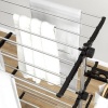 Afbeelding van HOMCOM Waslijn van RVS, ABS - 142L × 55B × 172H cm - Zwart