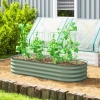 Afbeelding van Outsunny Tuinbed - Verzinkt staal - 150L x 62B x 30H cm - Groen