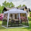 Afbeelding van Outsunny - Tuinpaviljoen met Muggengaas - Waterafstotend - Grijs