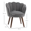 Afbeelding van HOMCOM eetkamerstoel met rugleuning - donkergrijs - 66 x 72 x 79 cm