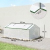 Afbeelding van Outsunny Kas van Metaal, PE - 180L x 90B x 70H cm - Wit