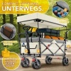 Afbeelding van TRESKO® Opvouwbare bolderkar met dak en koelvak, max. 150 kg, met rem en rubberen banden