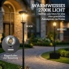 Afbeelding van Outsunny Zwarte Buitenlamp met Zonnepaneel - 41,5 x 41,5 x 195 cm