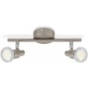 Afbeelding van BRILONER COOL - Plafondlamp - warm wit licht - GU10 fitting - draaibare opbouwspots - mat nikkel