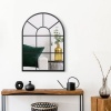 Afbeelding van HOMCOM wandspiegel met metalen frame - robuust - zwart