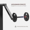 Afbeelding van SPORTNOW Beinstrecker van staal, kunstleer - 105L x 95B x 80H cm - Zwart