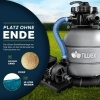 Afbeelding van Tillvex zandfilter voor zwembad 7.900L/h incl. 400g filterkogels grijs met 7-wegklep