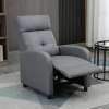 Afbeelding van HOMCOM - Relaxfauteuil - Verstelbare Rugleuning - Grijs Polyester