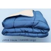 Afbeelding van Bedrukt Dekbed Hoesloos Wasbaar Zonder Overtrek Lits Jumeaux - Blauw & Azuur 240x220cm