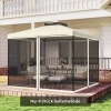 Afbeelding van Outsunny - Klamboe voor 3 x 3 m Tuinhuisjes - Beige