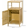 Afbeelding van Kleankin badkamerkast van bamboe - 33L x 36,5B x 67H cm - natuurlijk