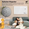 Afbeelding van TRESKO® Glazen convector zwart met app, wifi, led-display en timer, staand of wandverwarming