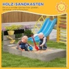 Afbeelding van Outsunny Zandbak van Tannenhout 154L x 80B x 60H cm - Grijs