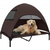 Afbeelding van PawHut-Hundeliege van polyester en staal - 106L x 76B x 99H cm - Koffiekleur