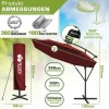 Afbeelding van Tillvex Parasol Ø 350 cm met zwengel, hoes en windbescherming - Waterdicht en UV-beschermend