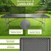 Afbeelding van Tillvex Inklapbare Tuintafel, Kunststof, 220 x 70 cm, Voor 10 Personen, Met Draaggreep