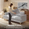 Afbeelding van Homcom 3-zitsbank van polyester - 188L x 80B x 86H cm - Lichtgrijs