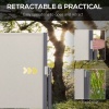 Afbeelding van Outsunny Tuinscherm van polyester, aluminium, metaal in lichtgrijs