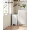 Afbeelding van SONGMICS - 30L Pedaalemmer met Binnenemmer - Soft Close - Wit Metaal