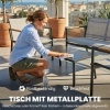 Afbeelding van Outsunny Tuinbankset - Metaal, Mesh-stof - 106L x 70,5B x 77H cm - Crèmewit