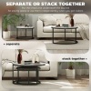 Afbeelding van HOMCOM salontafelset - MDF - metaal - lichtgrijs