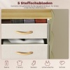 Afbeelding van HOMCOM Stoffen Ladekast - Vliesstof, Staal - 86L x 30B x 94,5H cm - Beige