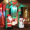 Afbeelding van HOMCOM Opblaasbare kerstboog Meerkleurig 198 x 80 x 245 cm van polyester