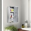 Afbeelding van HOMCOM medicijnkastje EHBO-kast met slot RVS 30 x 18 x 50 cm