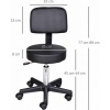 Afbeelding van HOMCOM Rolkruk, draaistoel voor salon, zwart 71-0013