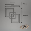Afbeelding van Briloner Leuchten FRAME - Wand- en plafondlamp - Dimbaar - 3000K warm wit - Draaibaar - 44 x 44 x 8
