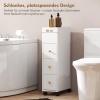 Afbeelding van Homcom Badkamerkast - Spaanplaat - 20L x 40B x 80H cm - Wit