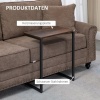 Afbeelding van HOMCOM Bijzettafelset met Stalen Frame 839-608V00