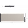 Afbeelding van Outsunny Tuinscherm van polyester, aluminium, metaal in lichtgrijs