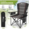 Afbeelding van TRESKO® Opvouwbare Campingstoel tot 150 kg | Klapstoel met Armleuningen & Bekerhouder