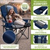 Afbeelding van TRESKO® Opvouwbare Campingstoel tot 150 kg | Klapstoel met Armleuningen & Bekerhouder