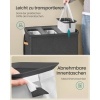 Afbeelding van Wasmand 170 liter met 2 compartimenten, deksel en handgrepen - Inktzwart