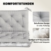 Afbeelding van Outsunny 3-zits bankkussen 150x98x8 cm met banden, voor binnen/buiten, lichtgrijs