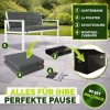 Afbeelding van tillvex® Weerbestendige Tuinbank 2-3 Zits met Hoes & Kussens - Houtlook, tot 300kg Belastbaar