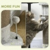 Afbeelding van PawHut kattenkrabpaal - spaanplaat - 34x25,5x58 cm - grijs